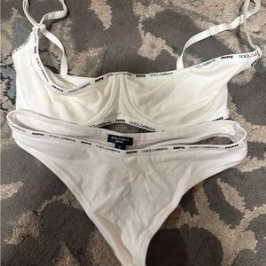 SKIMS White Bra and Panty Set
